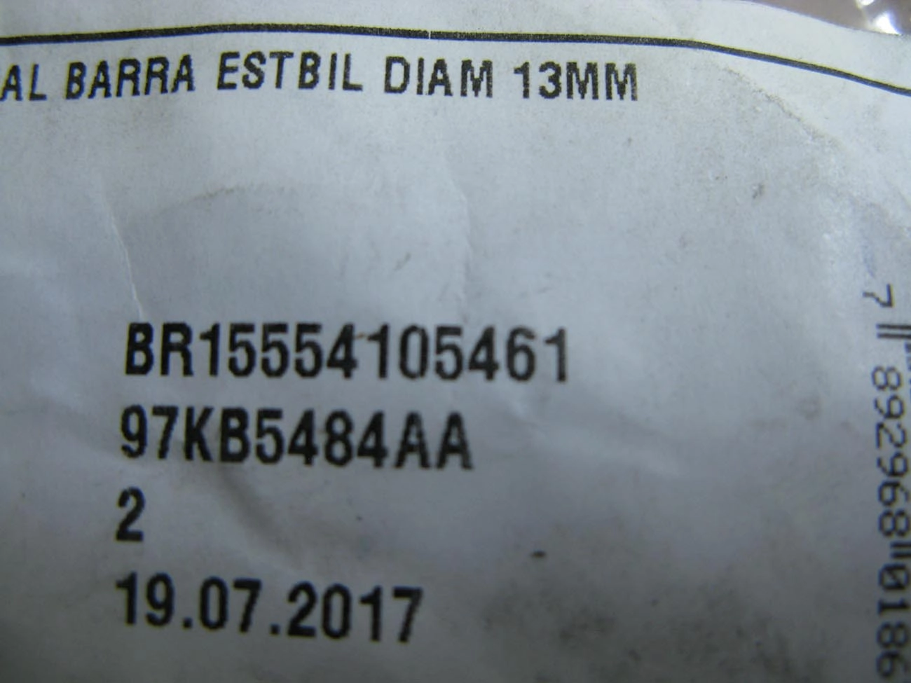 BUCHA DO ESTABILIZADOR DIANTEIRO FORD KA 97/ - FURO 13MM