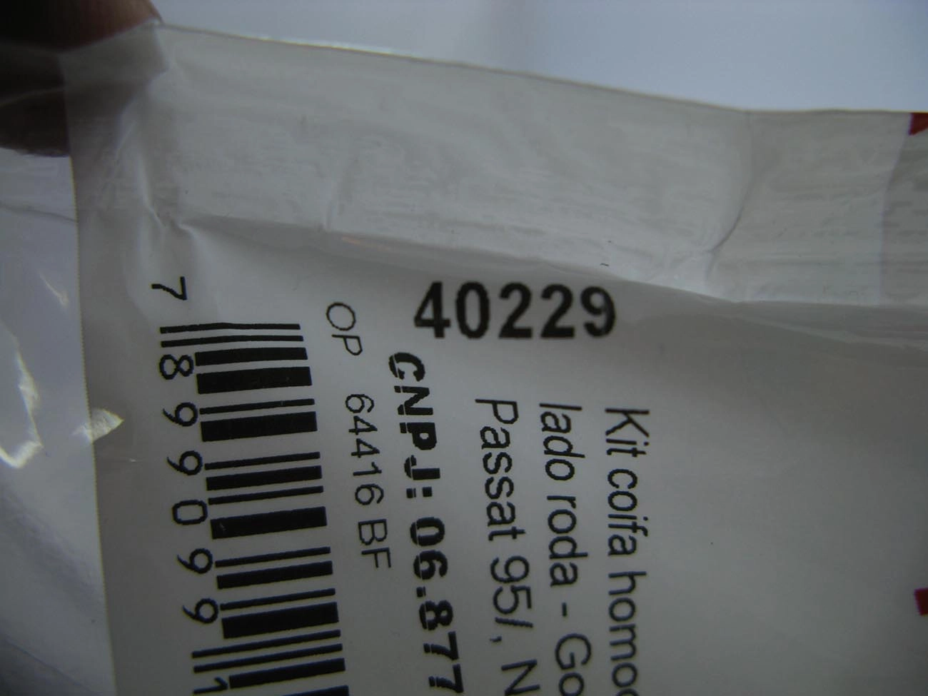 KIT REPARO HOMOCINÉTICA LADO RODA VW GOLF 99/ - BORA 98/ - PASSAT 95/ - NEW BEETLE 99/ - 25X90X120MM