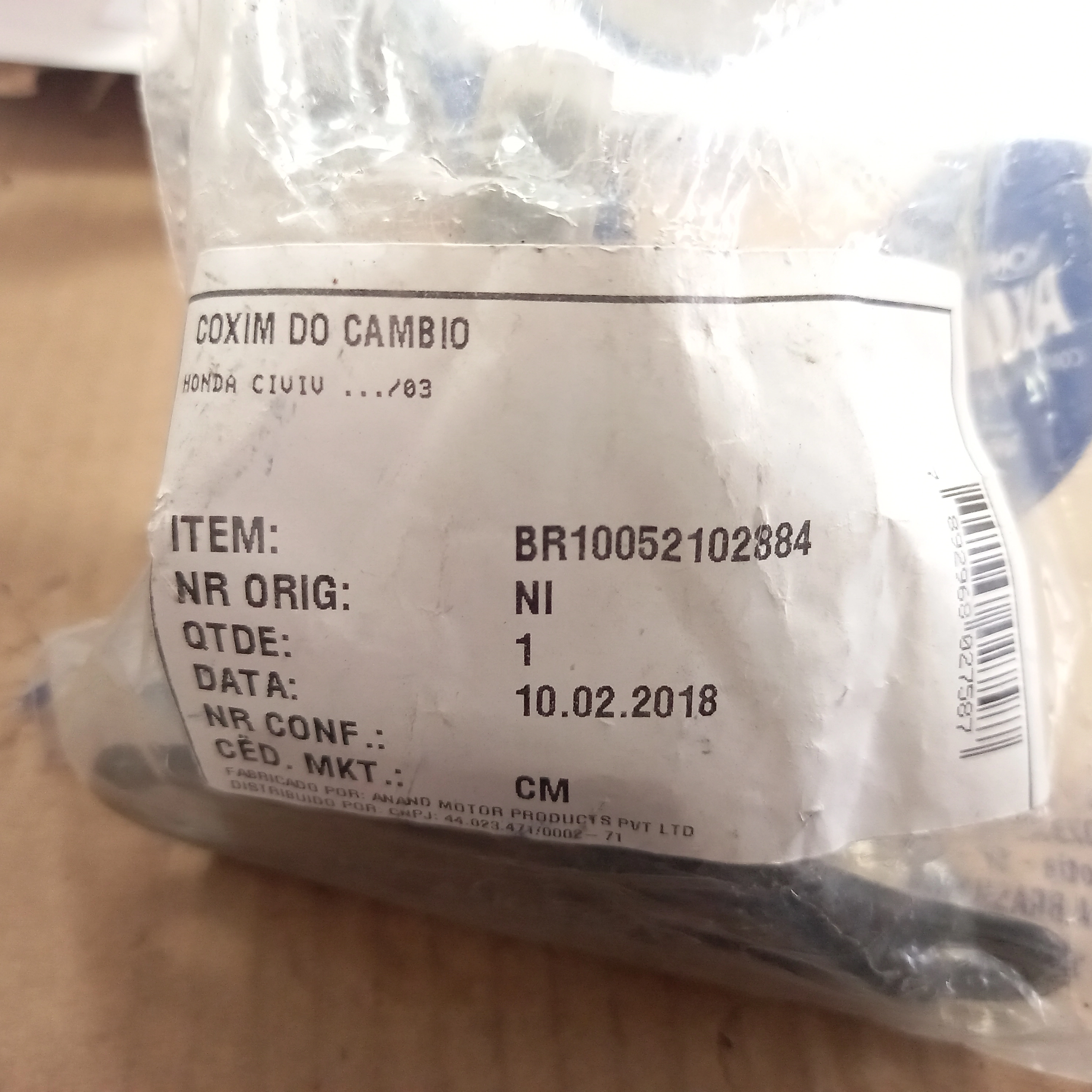 COXIM DO CÂMBIO HONDA CIVIC 1998/2004