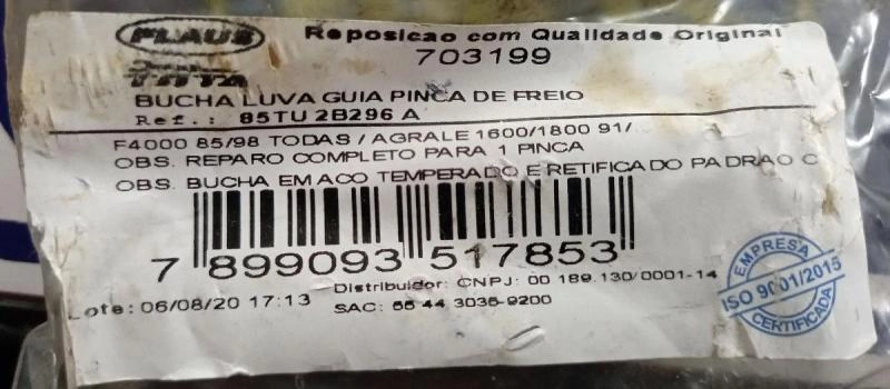 REPARO PINO GUIA PINCA DE FREIO FORD F-4000 85/98 - AGRALE 1600/1800 91/