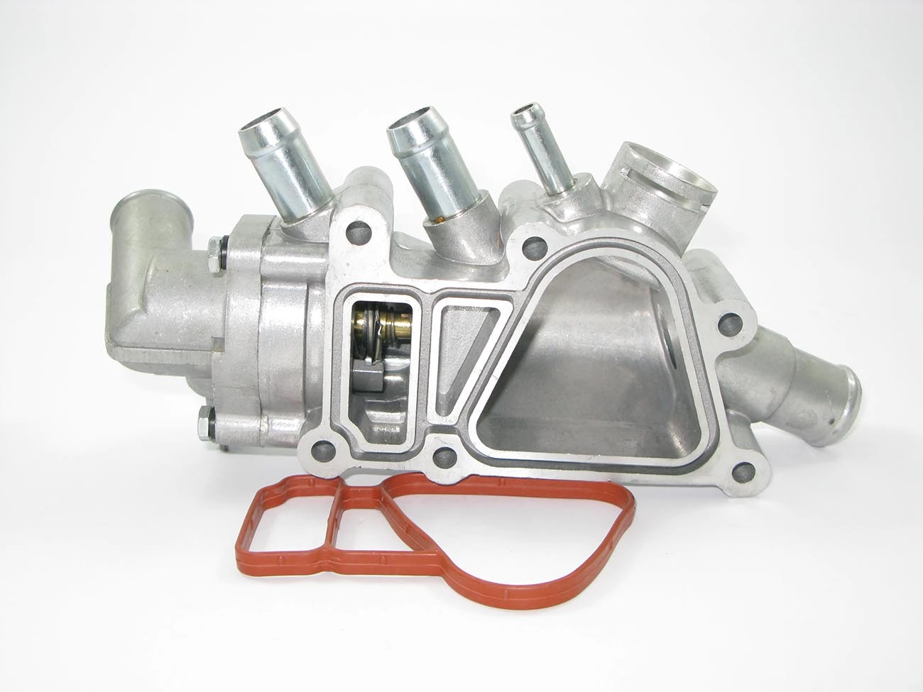 CARCAÇA ALUMÍNIO COM VÁLVULA TERMOSTÁTICA ELETRÔNICA SEM PLUG ELETRÔNICO SENSOR FORD NOVO FIESTA 06/14 ECOSPORT 06/12 FLEX