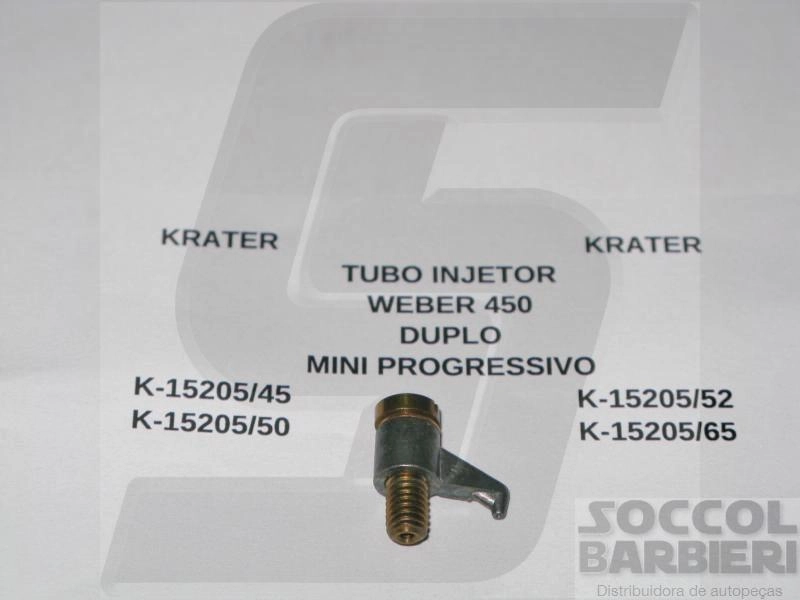 TUBO INJETOR 45 VW GOL/CORCEL/CHEVETTE WEBER 450