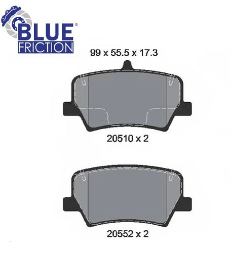 PASTILHA DE FREIO TRASEIRA VOLVO XC40 2018/2025