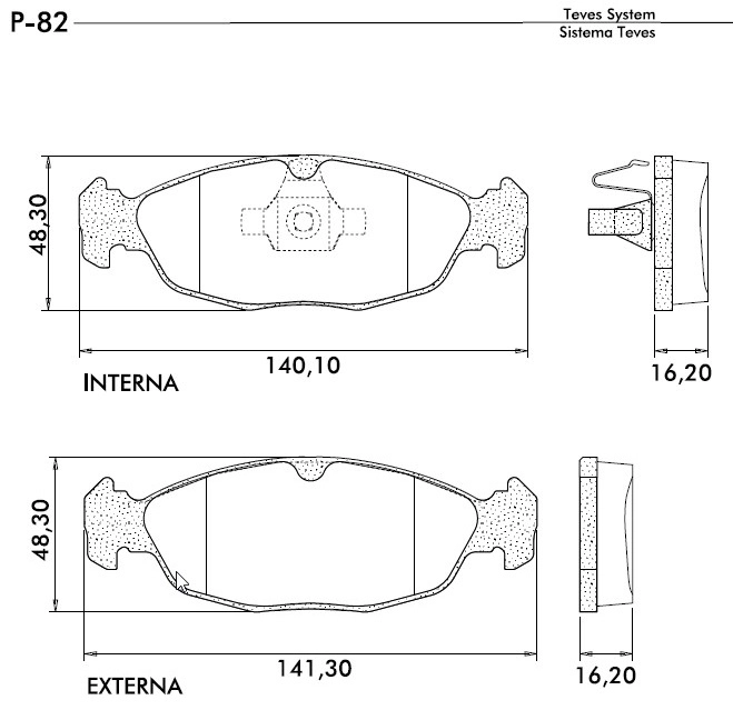 PASTILHA DE FREIO DIANTEIRA GM AGILE 2010/ - CELTA 1.0/1.4 2010/ - CORSA/PRISMA 2010/