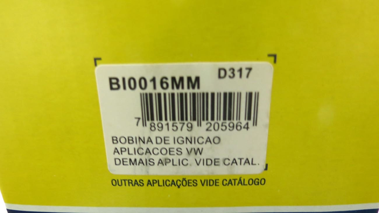 BOBINA DE IGNIÇÃO 2 PINOS VW GOL/PARATI/SAVEIRO/SANTANA 1.8/1.8/2.0 97/ MI - 2 PINOS