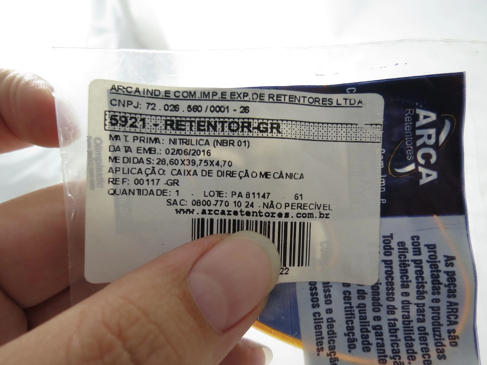 RETENTOR EIXO SETOR DIRECAO WILLYS F-75/JEEP/RURAL 28.6X37.75X4.7