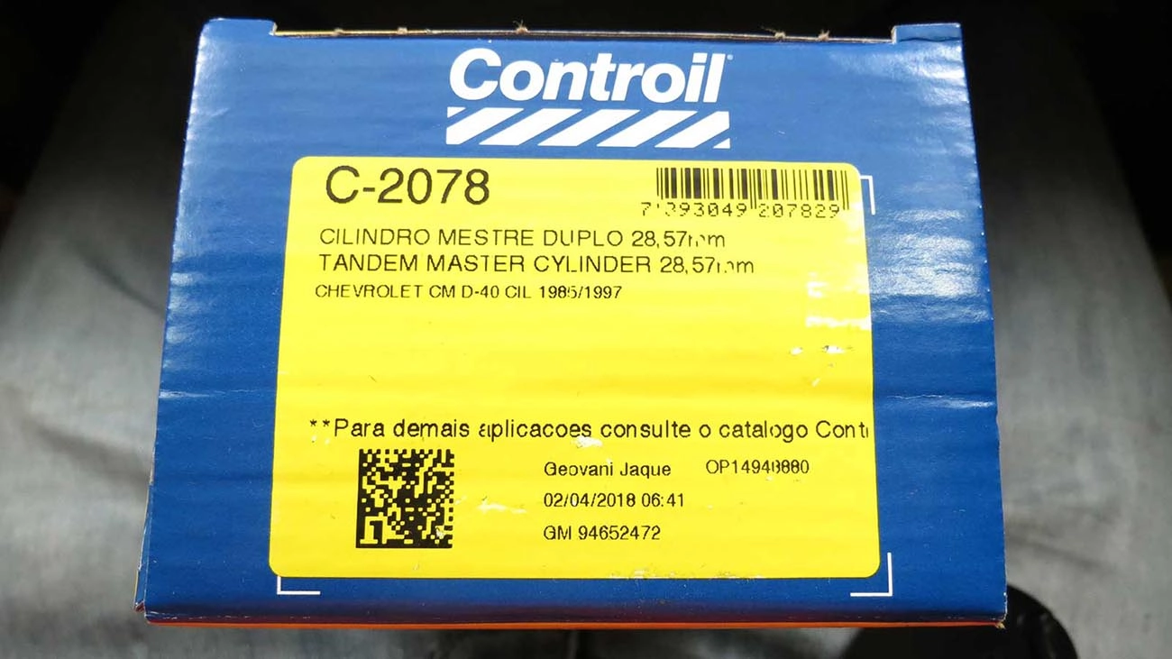 CILINDRO MESTRE FREIO DUPLO 28.57MM 1.1/8P GM A/C/D-40 85/97