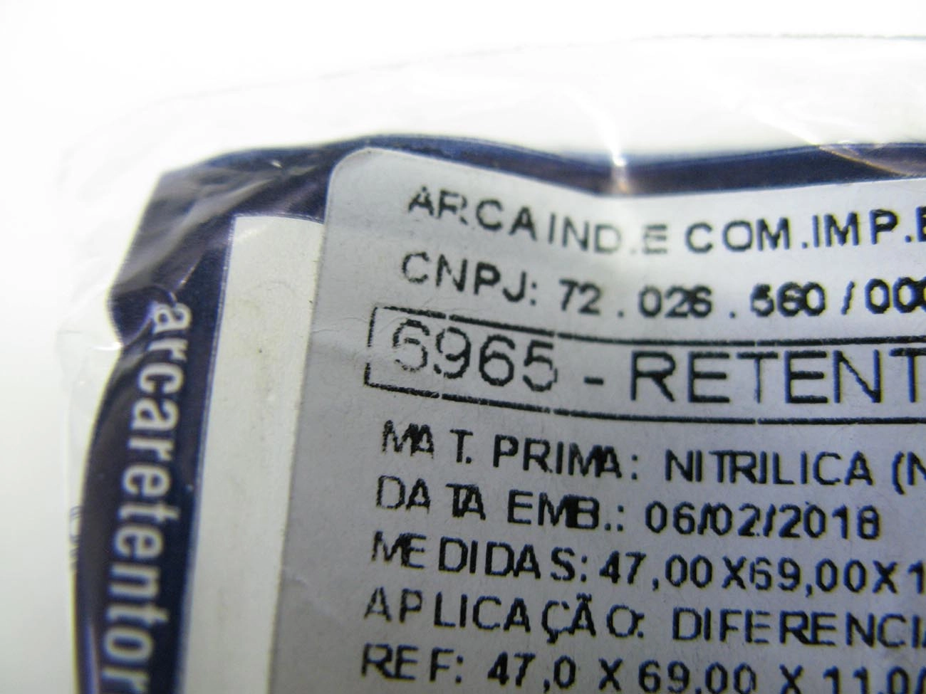 RETENTOR DIFERENCIAL DIANTEIRO ESQUERDO TOYOTA HILUX 3.0 2005/ - 47X69X11X26MM