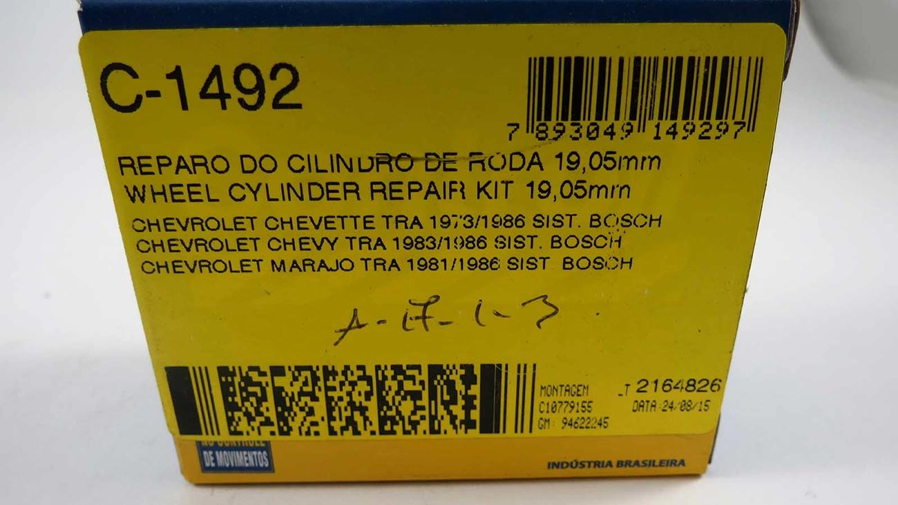 REPARO CILINDRO RODA 19.05MM GM CHEVETTE/CHEVY 73/86 BOSCH 3/4 TRASEIRO