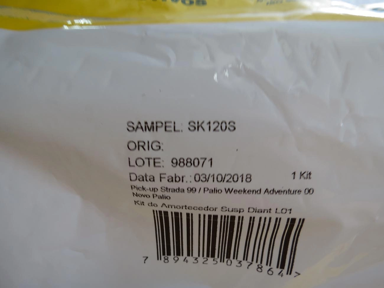 KIT AMORTECEDOR DIANTEIRO FIAT STRADA 99/ - IDEA 2005/ - PALIO ADVENTURE 2008/ - BATENTE E COIFA