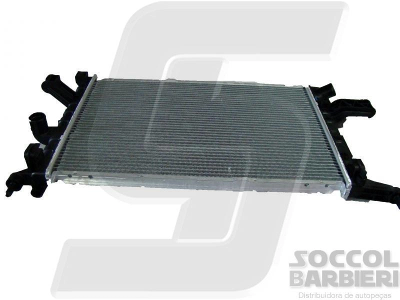 RADIADOR MOTOR BRASADO GM NOVO CORSA 1.4/1.8 8V 03/08 - MONTANA 1.8 8V 03/10 - COM ACD  539X352X27MM