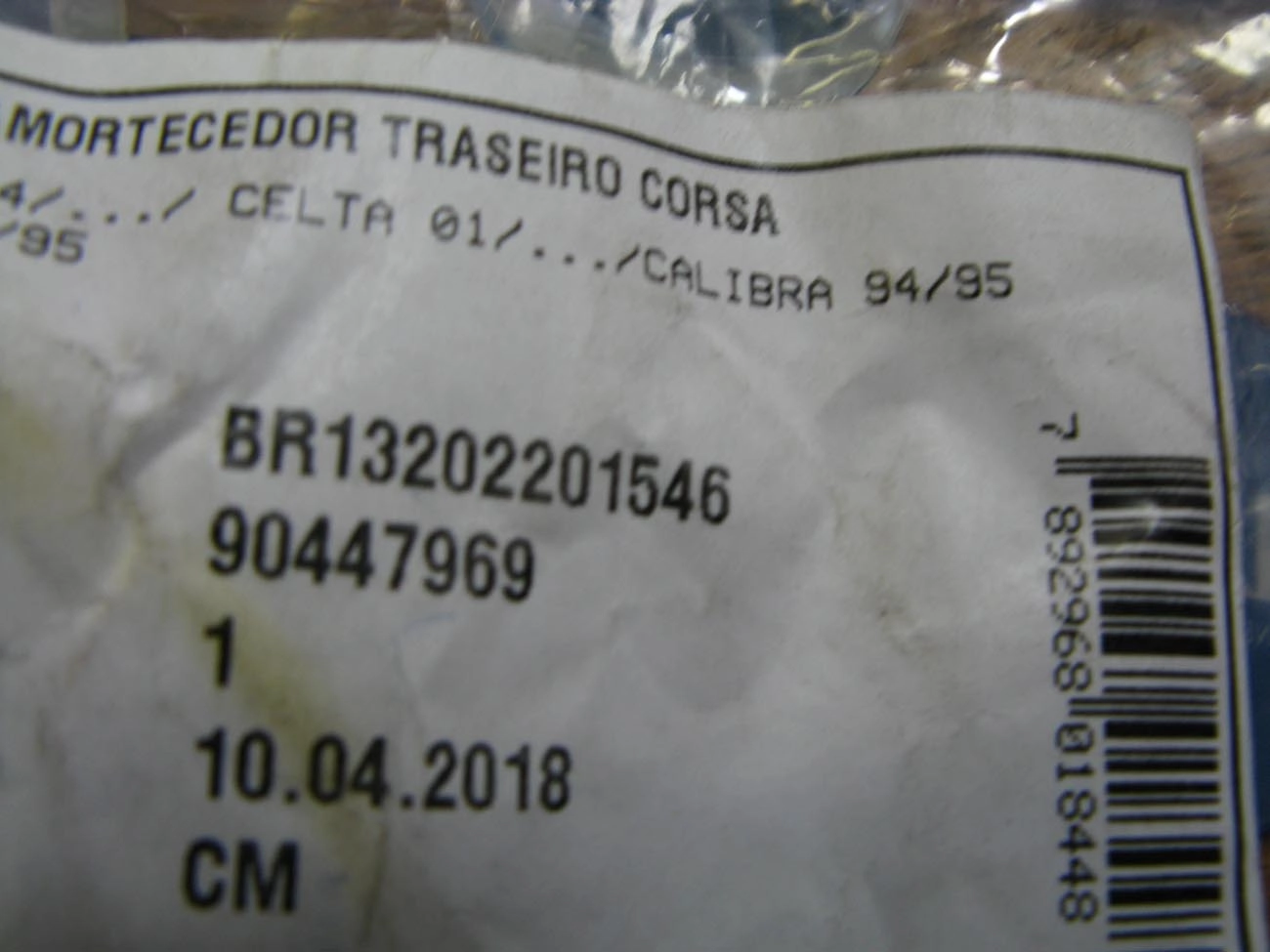 COXIM INFERIOR AMORTECEDOR TRASEIRO BUCHA SUPERIOR GM CORSA/CELTA/AGILE MAIOR
