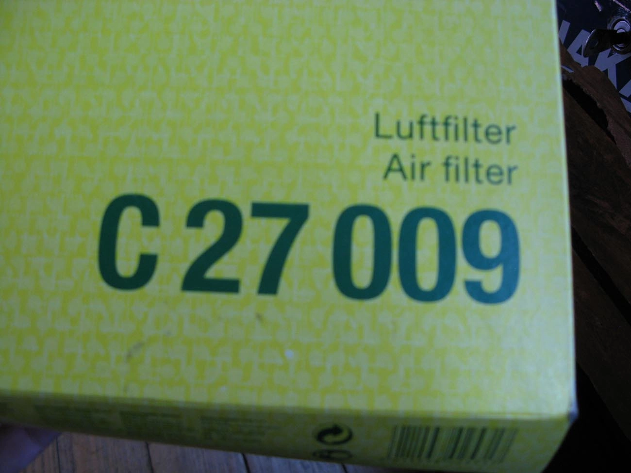 FILTRO AR VW GOLF 1.4 16V TSI 2013/ - AUDI A3 1.4 TFSI 2014/