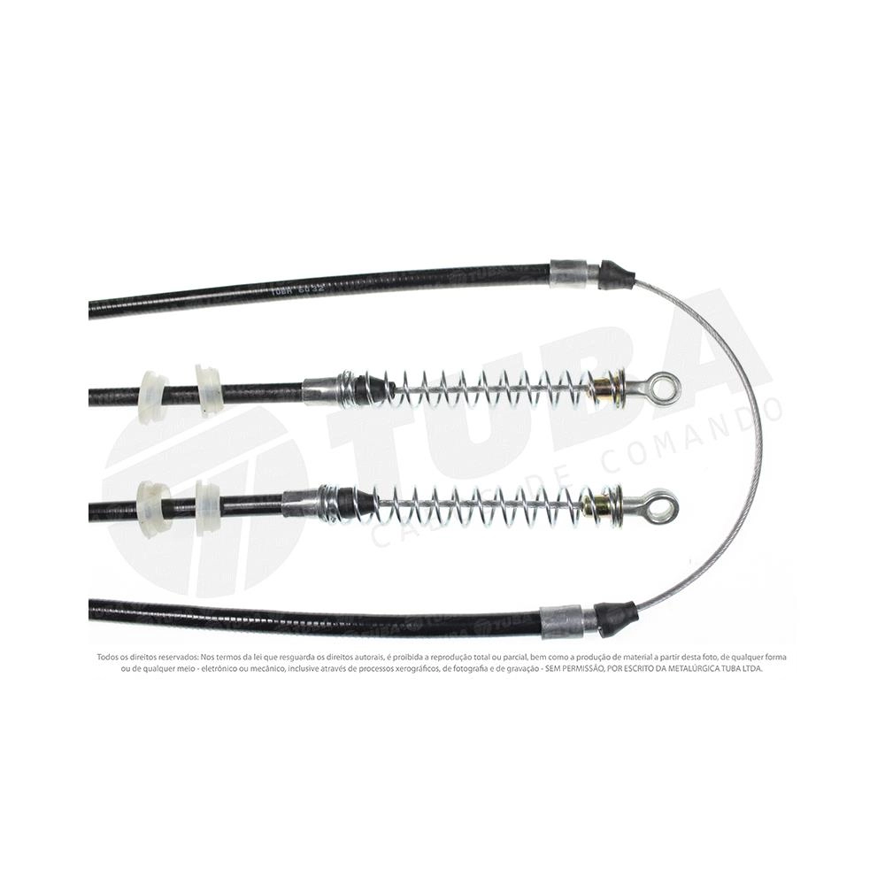 CABO DE FREIO TRASEIRO FIAT UNO 92/05 - PREMIO/ELBA 92/96 - FIORINO 92/93 - 2827MM - DUAS RODAS