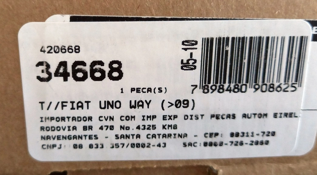 AMORTECEDOR TRASEIRO FIAT UNO MILLE WAY 08/13 - MODELO ANTIGO - CONVENCIONAL ÓLEO