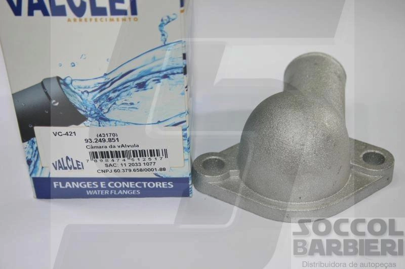 FLANGE ALUMÍNIO  VALVULA TERMOSTATICA GM OPALA/CARAVAN 69/92 - A/C-10/14/20/40