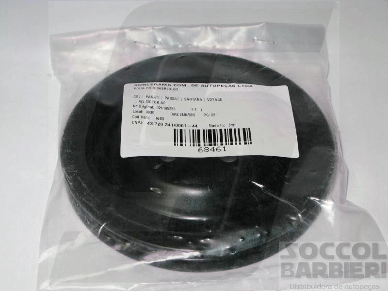 POLIA VIRABREQUIM CORREIA V SIMPLES VW GOL/PARATI/SAVEIRO/SANTANA AP 86/95