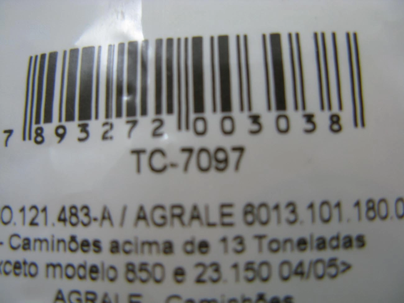 TAMPA RESERVATORIO VW CAMINHOES ACIMA DE 13 TON - AGRALE - 0.6 BAR SISTEMA ROSCA