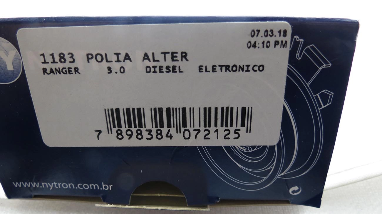 POLIA TENSOR CORREIA ALTERNADOR/TENSIONADOR AUXILIAR ACESSÓRIOS MOTOR 10,50X76,20X31MM COM PARAFUSO FORD RANGER 3.0 DIESEL ELETRONICO M10 76,20X31MM