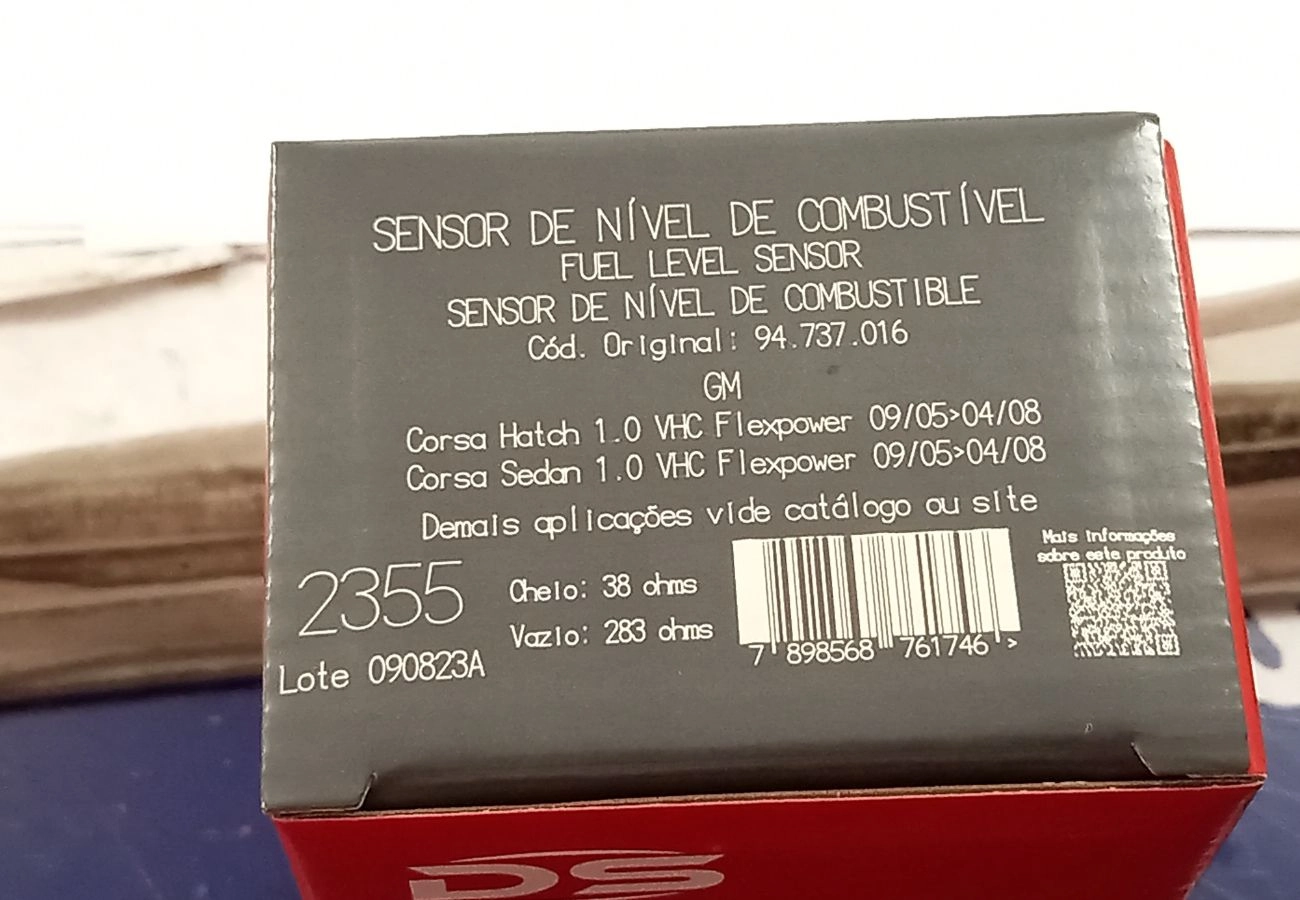 SENSOR/BOIA DE NÍVEL COMBUSTÍVEL GM CORSA 1.0/1.4/1.8 2003/2012