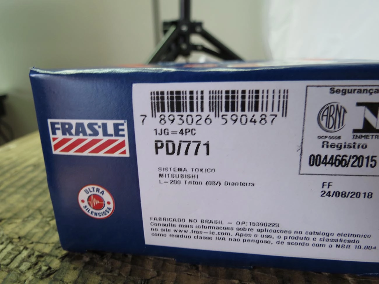 PASTILHA FREIO RODA DIANTEIRA MITSUBISHI L-200 TRITON 2007/ HPE/NEW SPORT/GLS/SAVANA