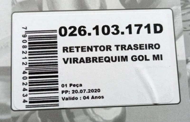 RETENTOR FLANGE TRASEIRO MOTOR VIRABREQUIM VW GOL/PARATI/SAVEIRO/SANTANA AP/AT MI 97/ - ORIGINAL VW