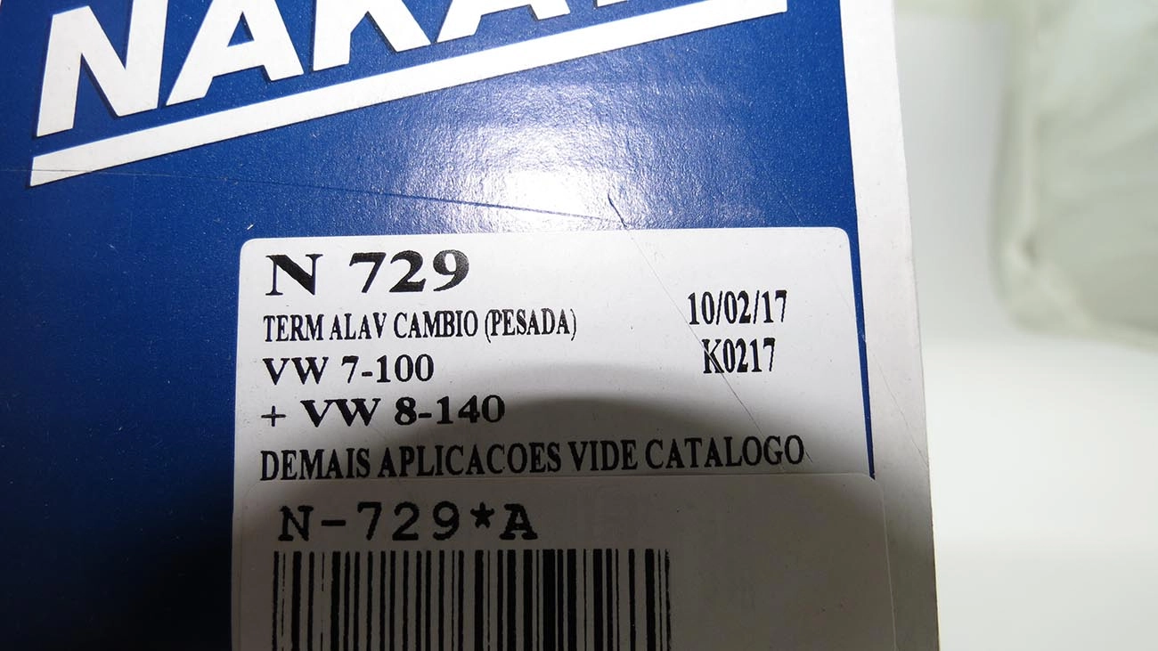TERMINAL PARA ALAVANCA CÂMBIO ROSCA DIREITA PEQUENO CAMBIO VW 7.100/8.140 P/CAMBIO DIREITO
