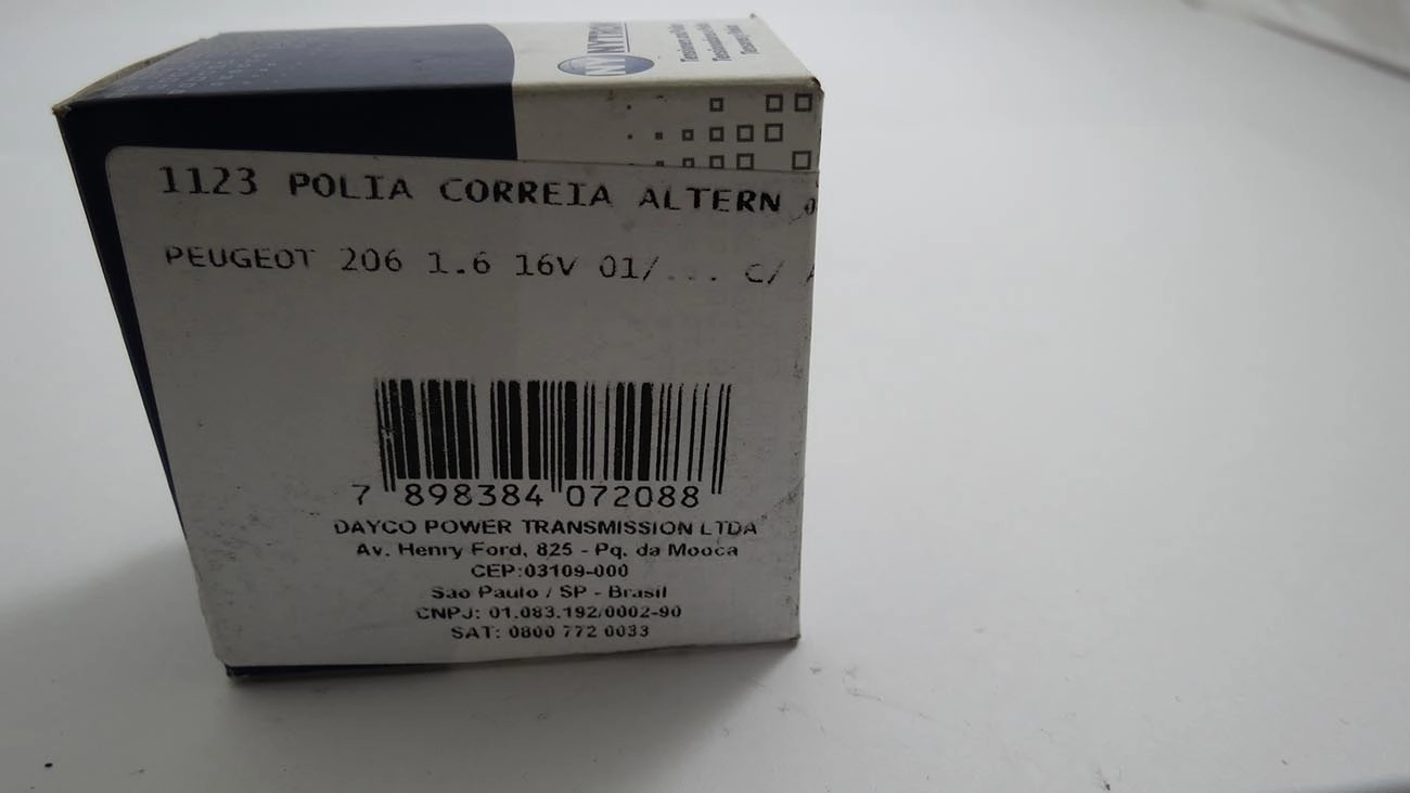 POLIA CORREIA ALTERNADOR PEUGEOT 206/207 1.4/1.6 8V/16V 01/ - C3 1.6 16V 01/ - 17X60,30X26MM