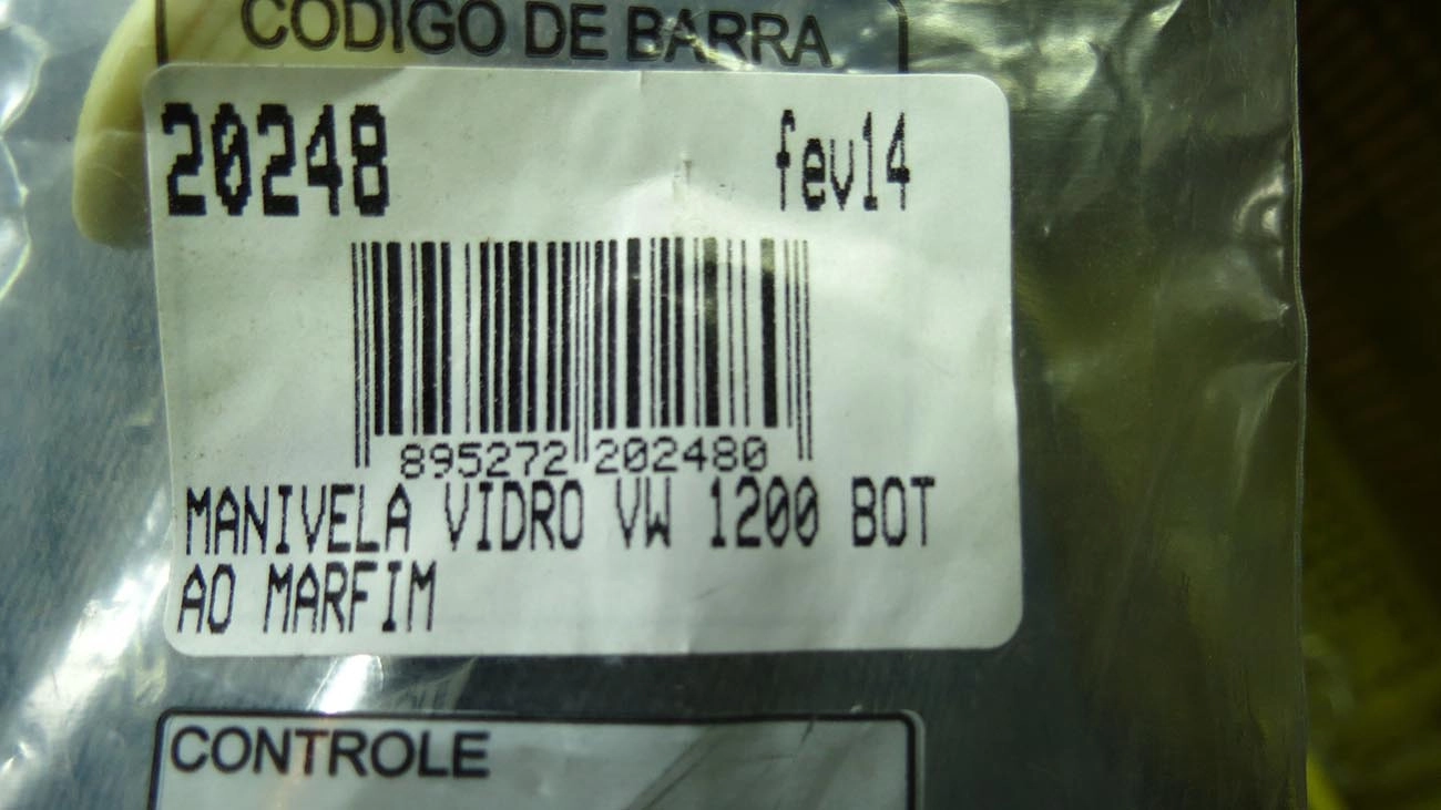 MANIVELA VIDRO VW FUSCA 1200/1300 /70 - BOTAO CINZA METAL
