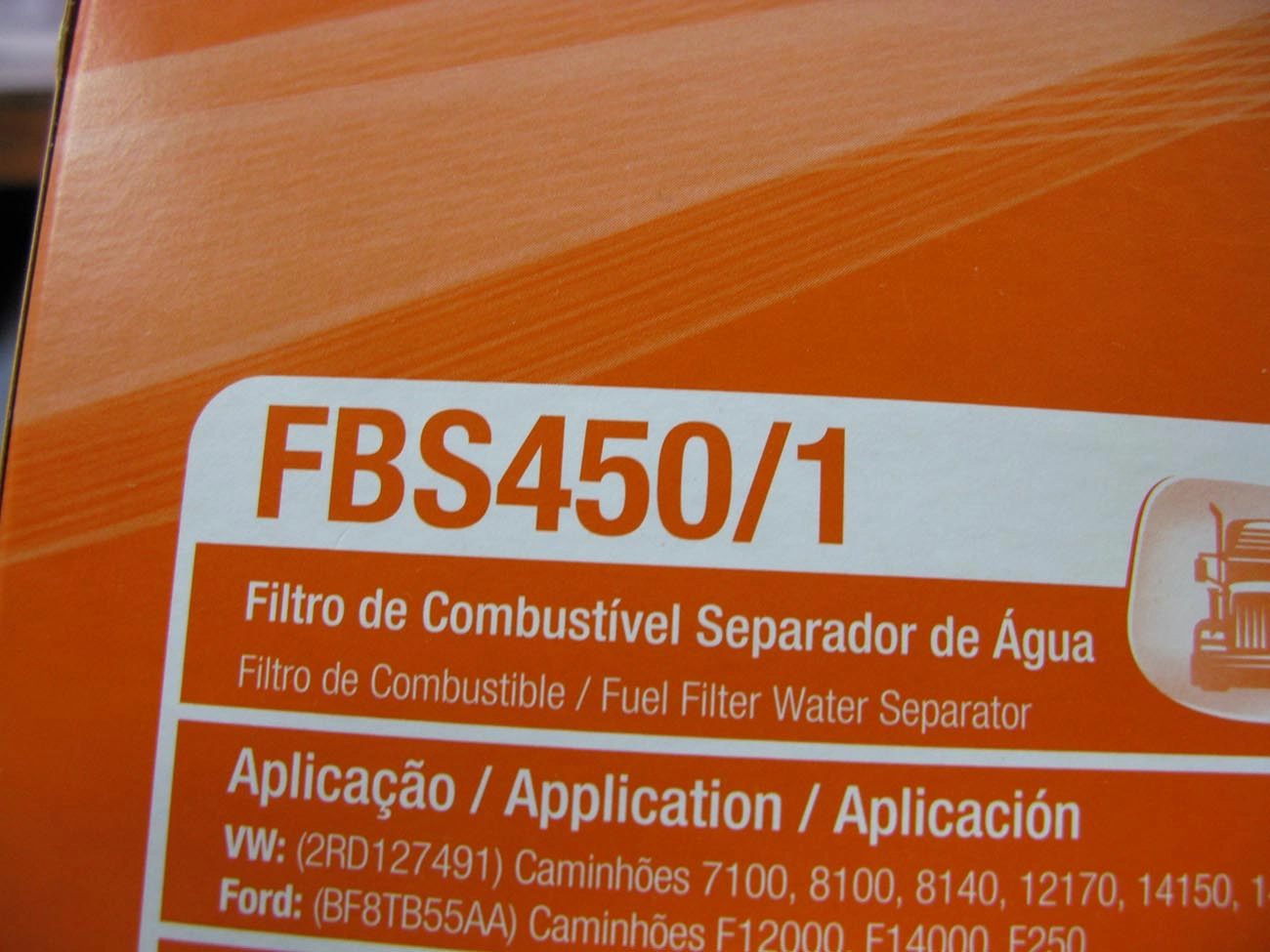 FILTRO COMBUSTIVEL SEPARADOR DE ÁGUA VW 7.00/8.100/8.140/12.170/14.170 - FORD F-250 MWM SEDIMENTADOR