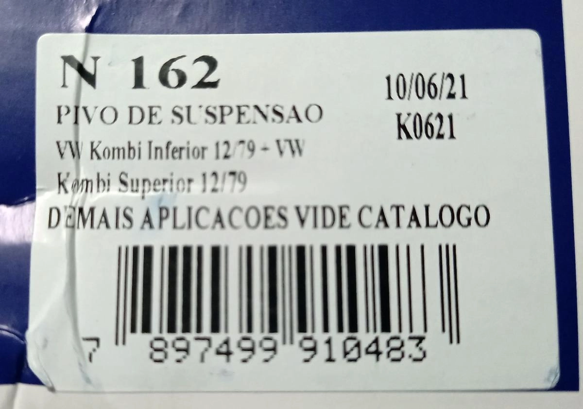 PIVÔ SUSPENSÃO INFERIOR/SUPERIOR VW TRANSPORTER 69/79 - DIREITO ESQUERDO