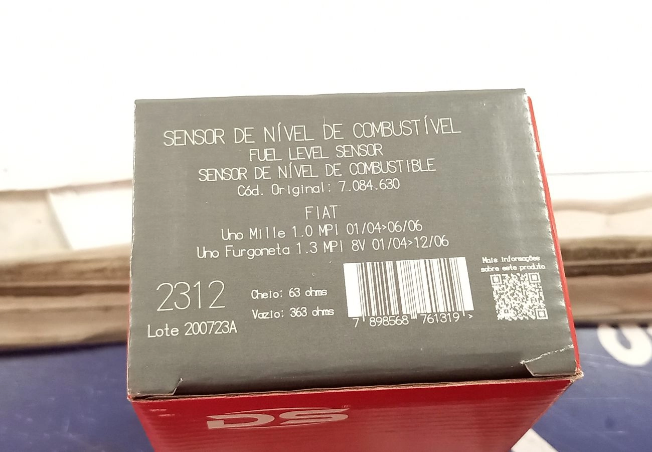 SENSOR/BOIA DE NÍVEL COMBUSTÍVEL FIAT UNO 1.3 8V 07/13 FLEX UNO 1.0/1.3 8V 04/06 GASOLINA
