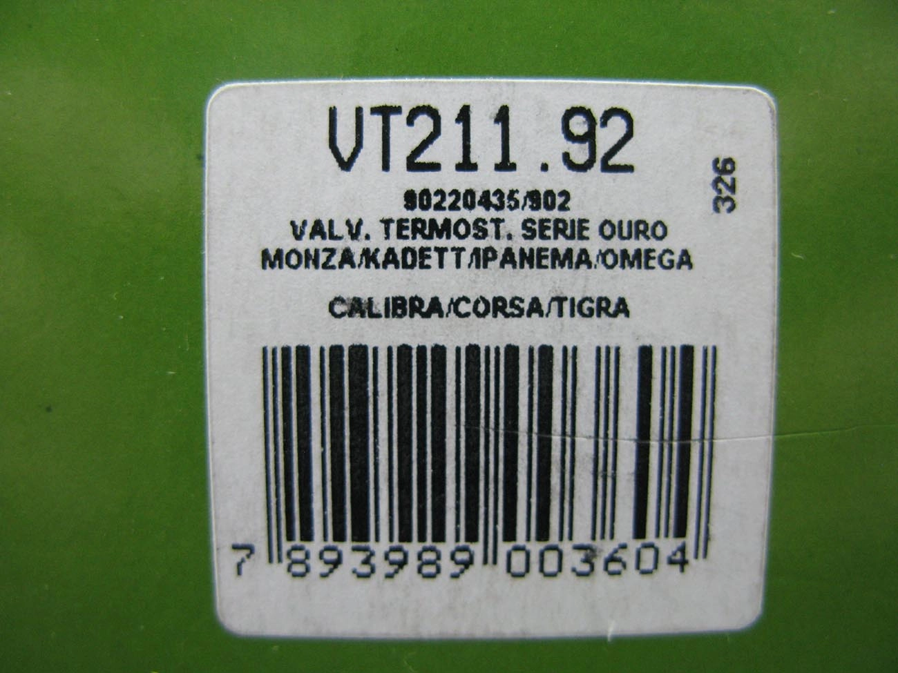 VÁLVULA TERMOSTÁTICA REFIL SÉRIE OURO ÁLCOOL OU GASOLINA VALVULA TERMOSTATICA GM MONZA/KADETT/IPANEMA 07.86/91 ALCOOL