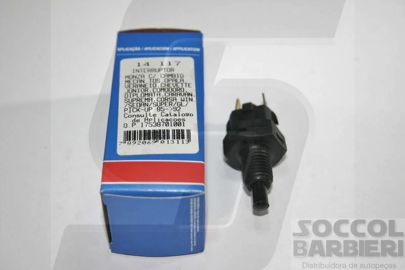INTERRUPTOR FREIO GM CHEVETTE/OPALA/MONZA/CORSA/OMEGA/D-20/40/60 - TODOS
