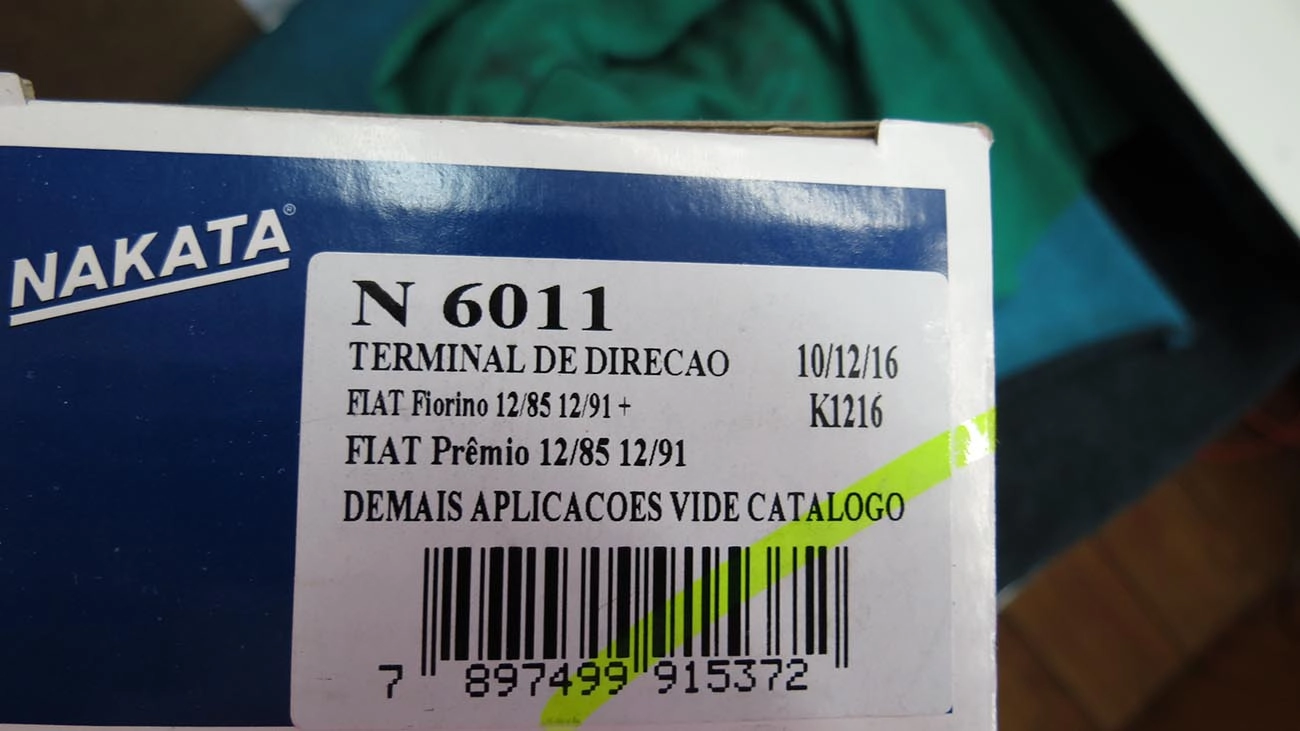 TERMINAL DIREÇÃO DIREITO/ESQUERDO M12X1,5 LD/LE FIAT UNO 85/92 PRÊMIO/ELBA/FIORINO 12.85/91