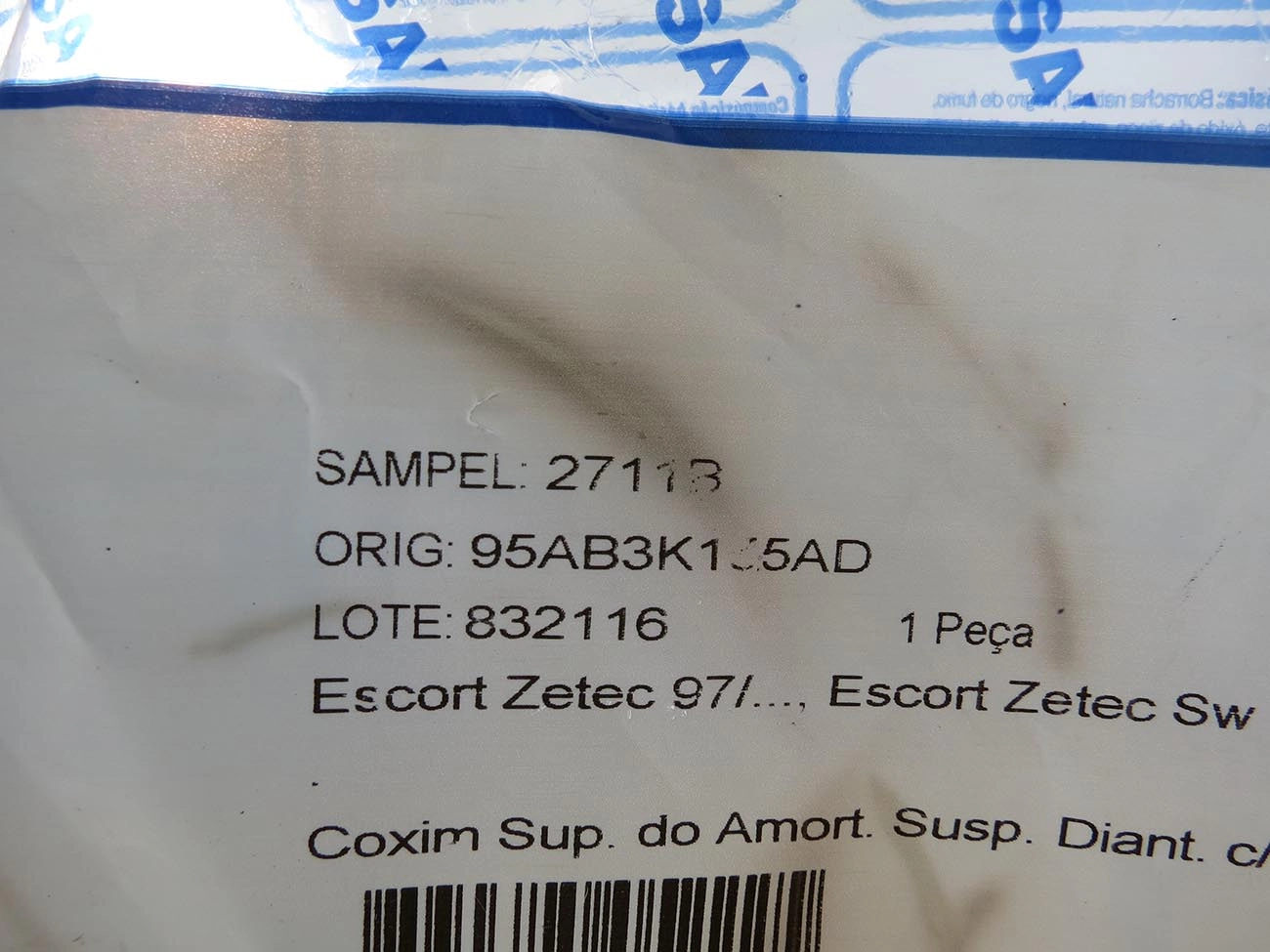 COXIM AMORTECEDOR FORD ESCORT 97/ - DIANTEIRO C/ROL. BSB