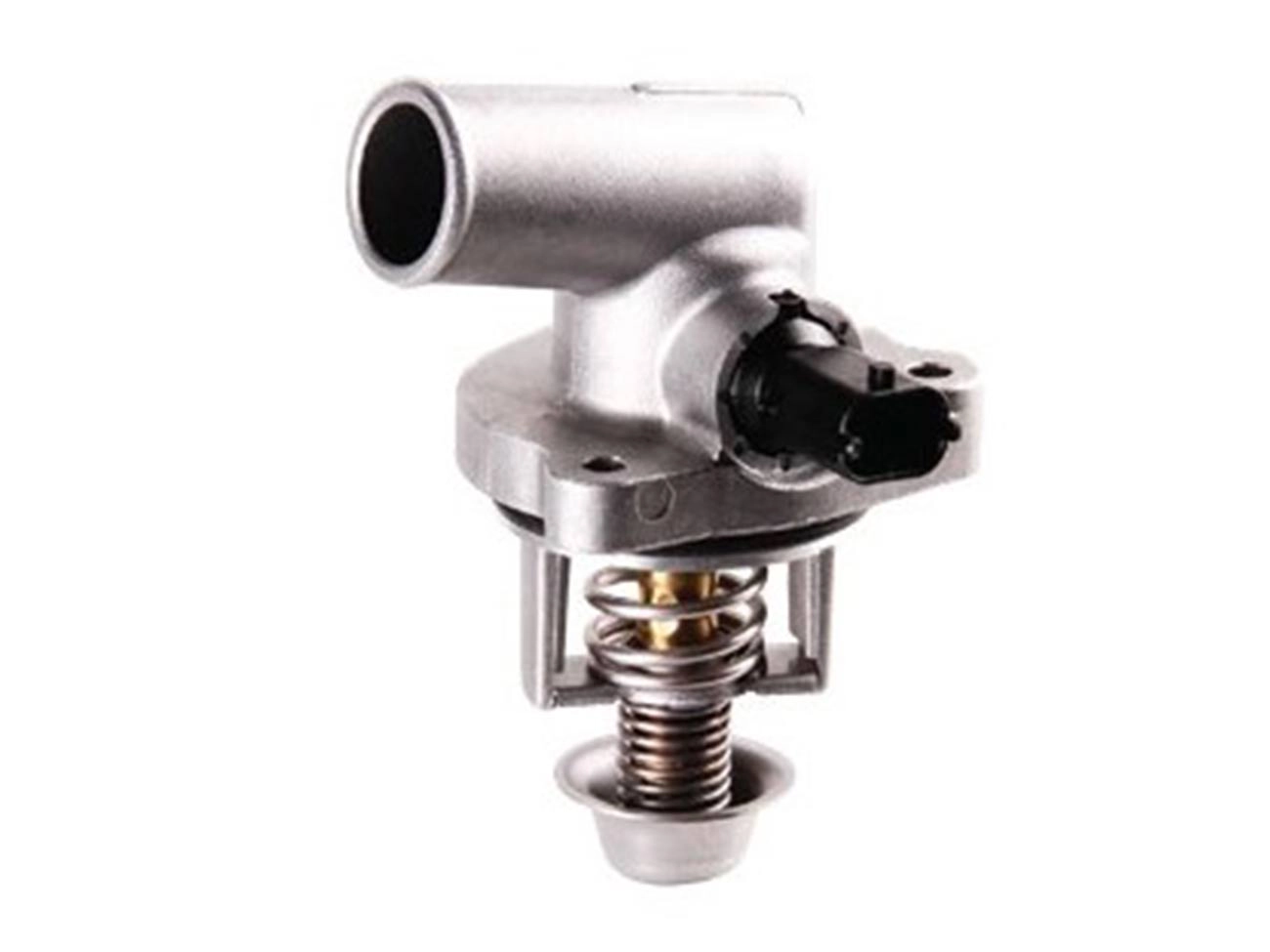 VÁLVULA TERMOSTÁTICA ELÉTRICA COM FLANGE ALUMÍNIO SENSOR MOTOR ZETEC ROCAM FLEX ALUMÍNIIO FORD FIESTA/KA/ECOSPORT 05/06