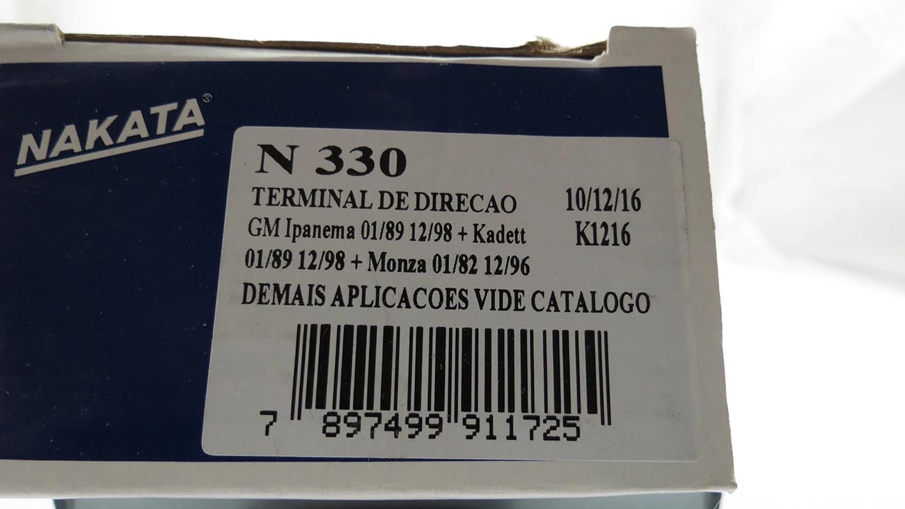TERMINAL DIREÇÃO ESQUERDO GM MONZA/KADETT/IPANEMA 82/96