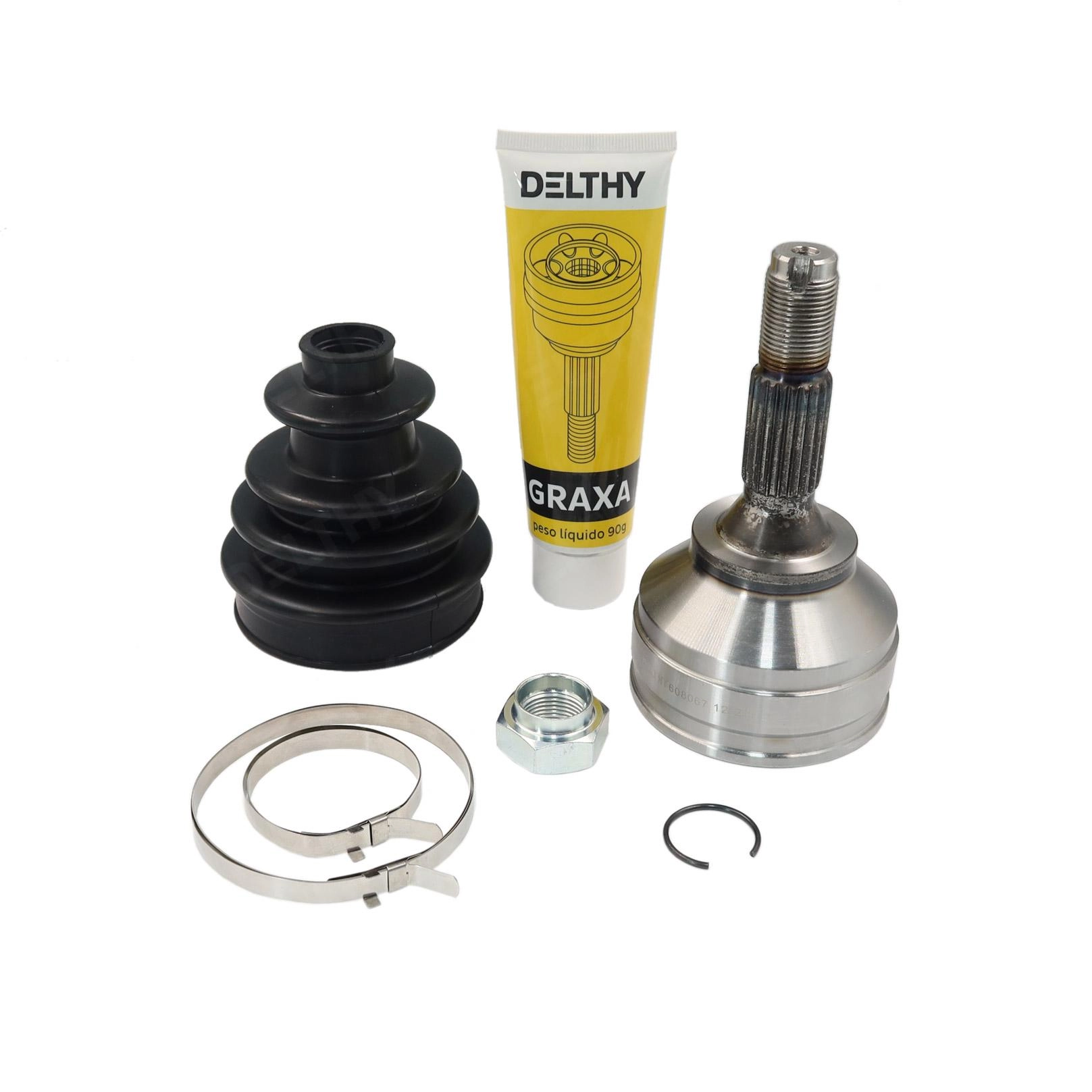 HOMOCINÉTICA RODA CITROEN C3 13/20 - PEUGEOT 207 09/13 - 208 13/20 - 29/21 ESTRIAS TRAVA CENTRAL