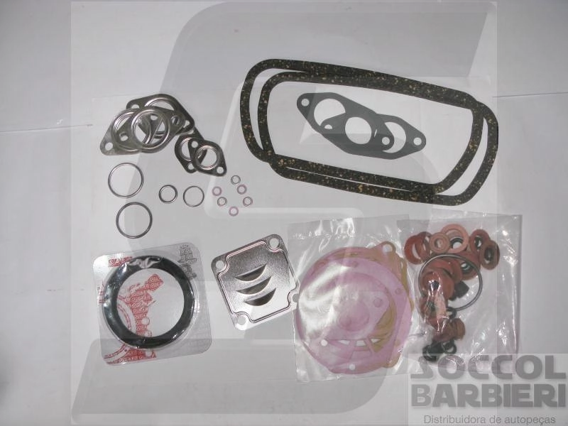JOGO JUNTAS COMPLETO MOTOR COM RETENTOR VW BRASILIA 73/82 FUSCA 1300/600 68/86 GOL 80/81 KOMBI/SAVEIRO AR