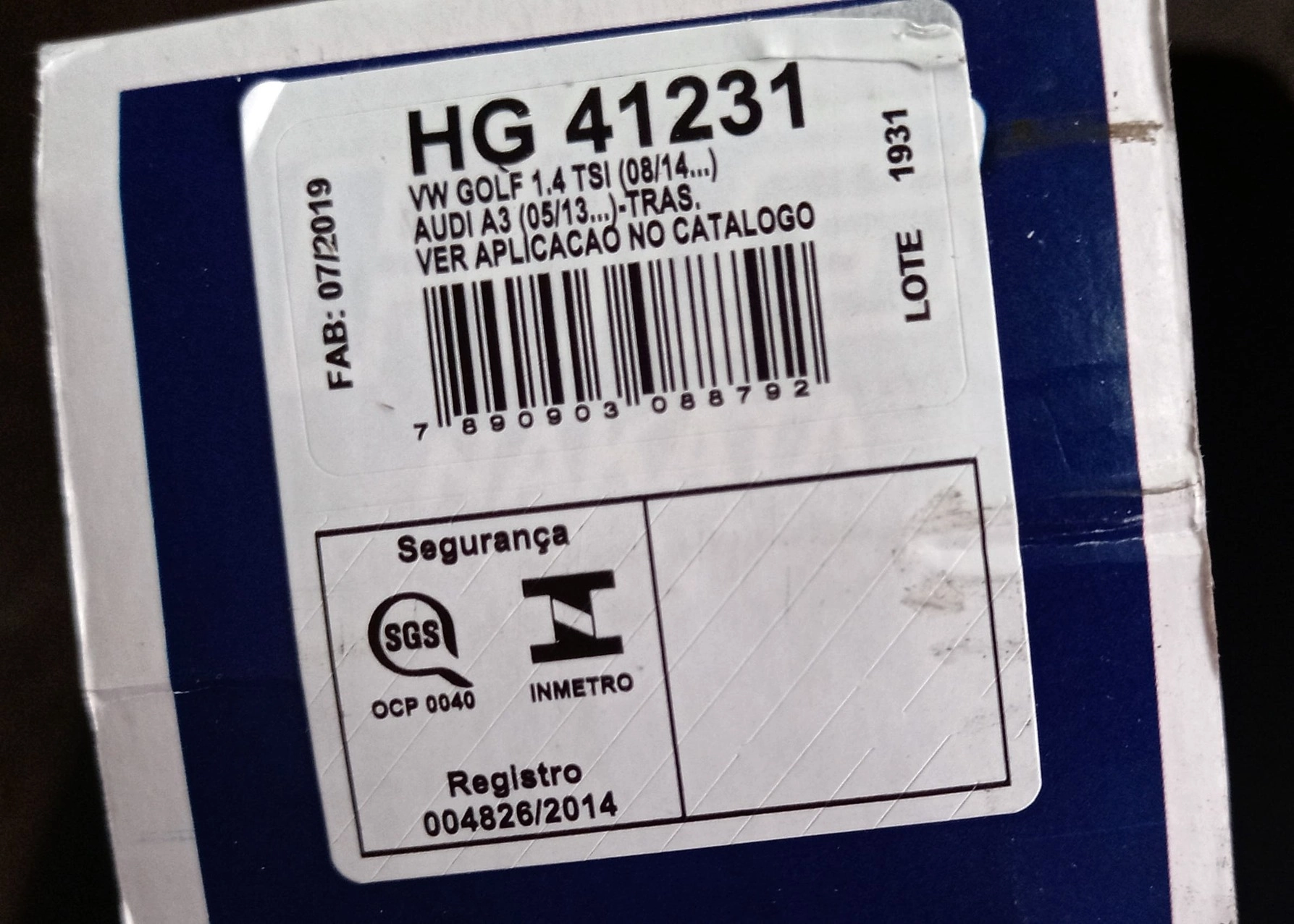 AMORTECEDOR AUDI A3 2013/2020  - VW GOLF MEXICANO 2014/2020 - TRASEIRO