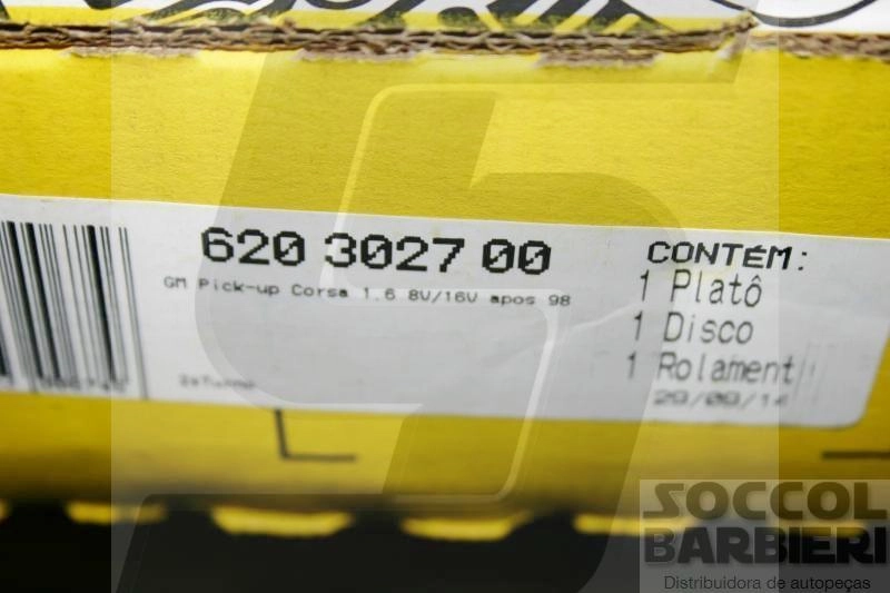 KIT DE EMBREAGEM GM CORSA/CORSA PICK-UP/CORSA CLASSIC/TIGRA 1.6 8/16V TODOS - 200MM