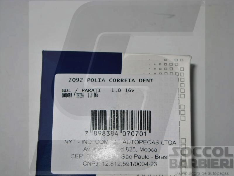 POLIA AUXILIAR CORREIA DO COMANDO VW GOL/PARATI 1.0 16V 97/ AT/MI -  8.30X56.00X26.20MM