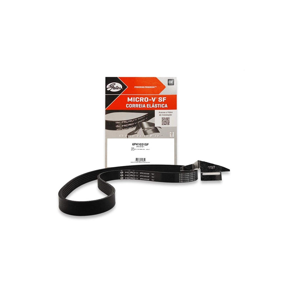 CORREIA POLY/MICRO V ELÁSTICA ALTERNADOR ACESSÓRIOS MOTOR BOMBA ÁGUA/AR CONDICIONADO ELASTICA GIR/ALT/BA/ACD FORD ECOSPORT/FOCUS 1.6 16V NEW FIESTA/KA 1.5/1.6 SIGMA