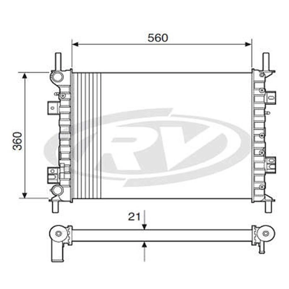 RADIADOR ÁGUA MOTOR CONSTRUÇÃO EXPANDIDO COM OU SEM AR CONDICIONADO MANUAL FORD NOVO FIESTA 1.0 SUPERCHARGER 1.6 03/10 ECOSPORT 8V 2.0 16V TODOS