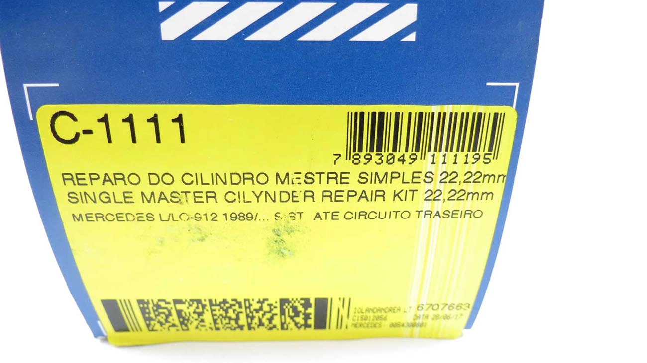 REPARO CILINDRO MESTRE SIMPLES 22.22MM MB 912 89/ 7/8 CIRC. TRASEIRO