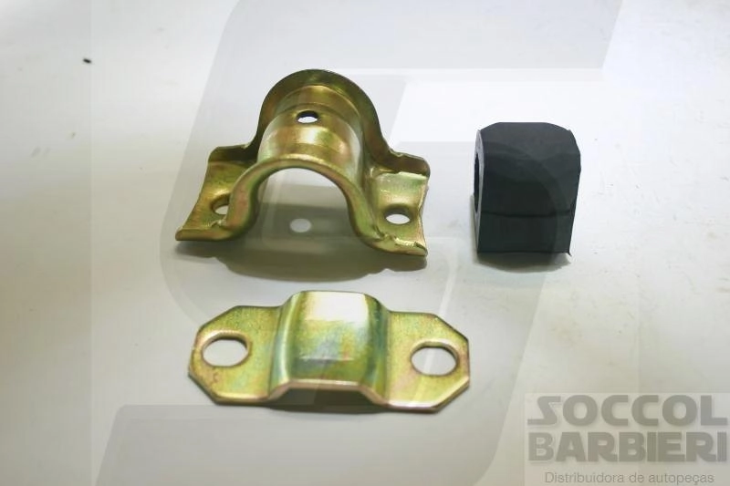 KIT BUCHA BARRA ESTABILIZADORA SUSPENSÃO DIANTEIRA FURO 23MM COM ABRAÇADEIRA INTERNA ESTABILIZADOR FIAT ELBA/UNO/PREMIO 85/90 ABRACADEIRA PARA UM LADO