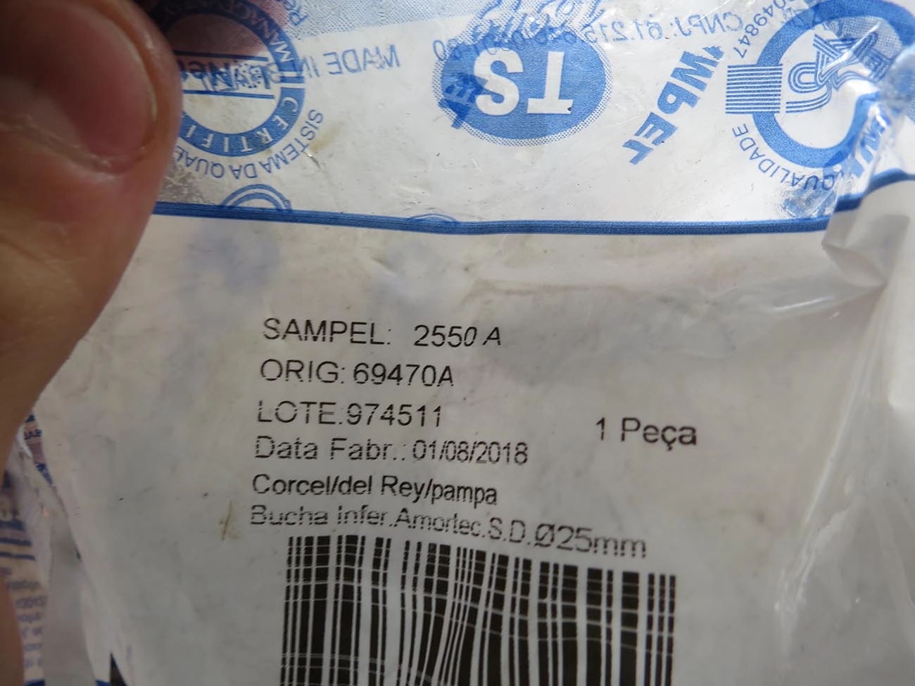 BUCHA AMORTECEDOR DIANTEIRO INFERIOR FLUTBLOCK FORD CORCEL/BELINA/DEL REY/PAMPA - 25MM