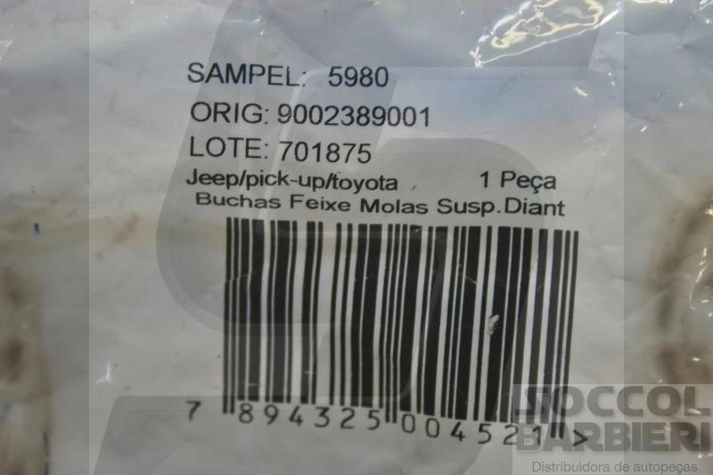 BUCHA MOLA TOYOTA BANDEIRANTE PICK-UP DIANTEIRA - JEEP/PERUA DIANT/TRAS