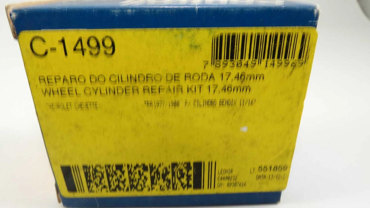 REPARO CILINDRO RODA 17.46MM GM CHEVETTE 77/80 BENDIX 11/16 TRASEIRO